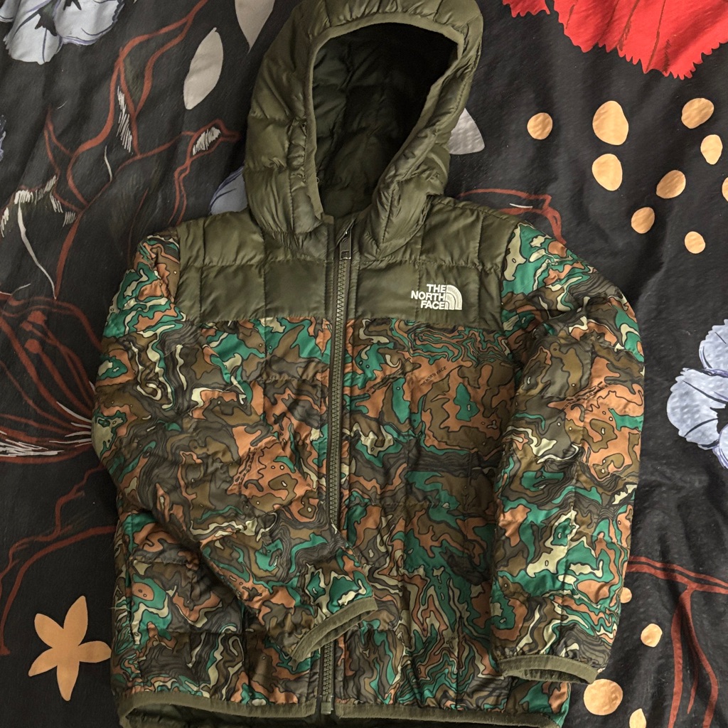 The North Face Kids Puffer Jacket - Green And Brown